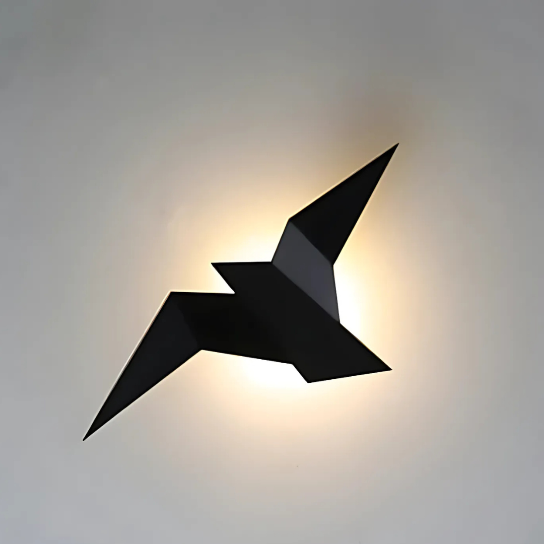 Sculptural Origami Inspired Metal Modern Wall Light