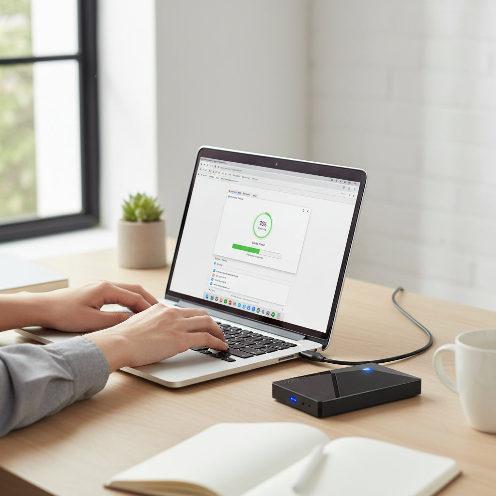 Slim Lightweight Portable External SSD Storage Backup Drive