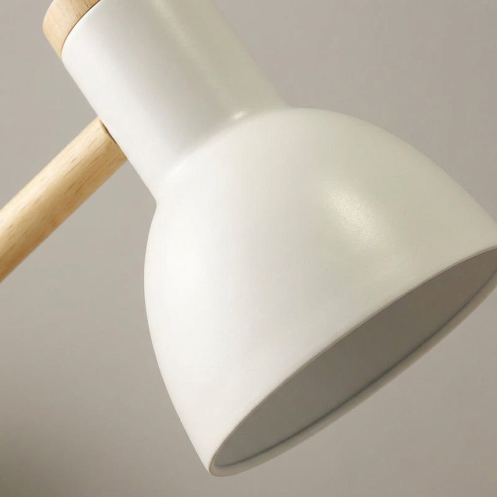 Scandinavian Half Dome Wood And Metal Adjustable Task Table Lamp