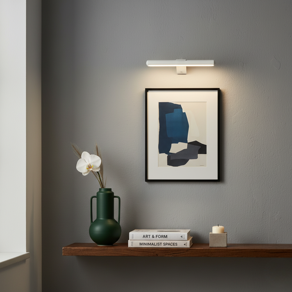 Rotating Magnetic Rechargeable Wire-Free Artwork Display Wall Light