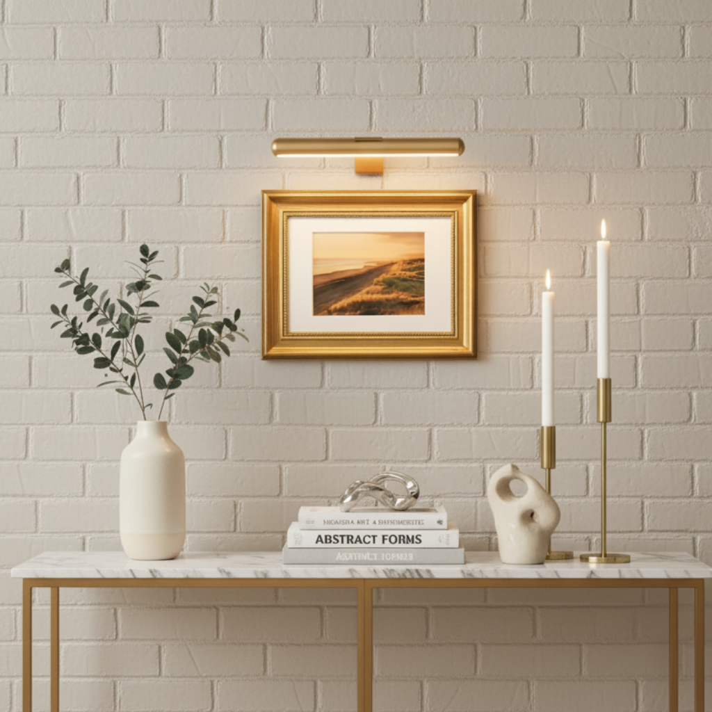 Rotating Magnetic Rechargeable Wire-Free Artwork Display Wall Light