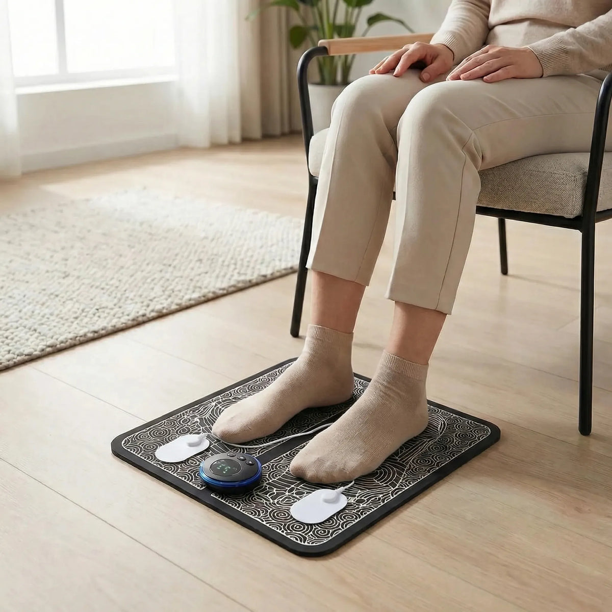 Compact Rechargeable Electrical Muscle Stimulation Foot Massage Mat