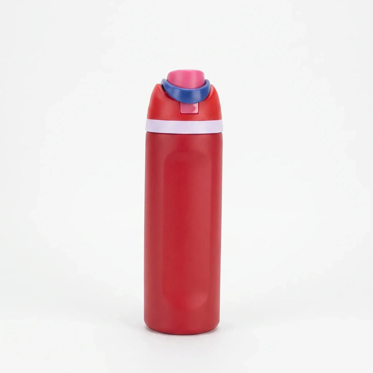 Cylindrical Stainless Steel Flip-Top Dual-Spout Insulated Water Bottle
