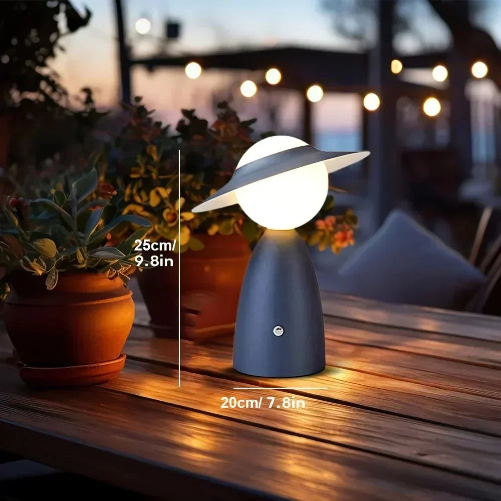 Sculptural Minimalist Touch Control Wireless Charging Rechargeable Table Lamp