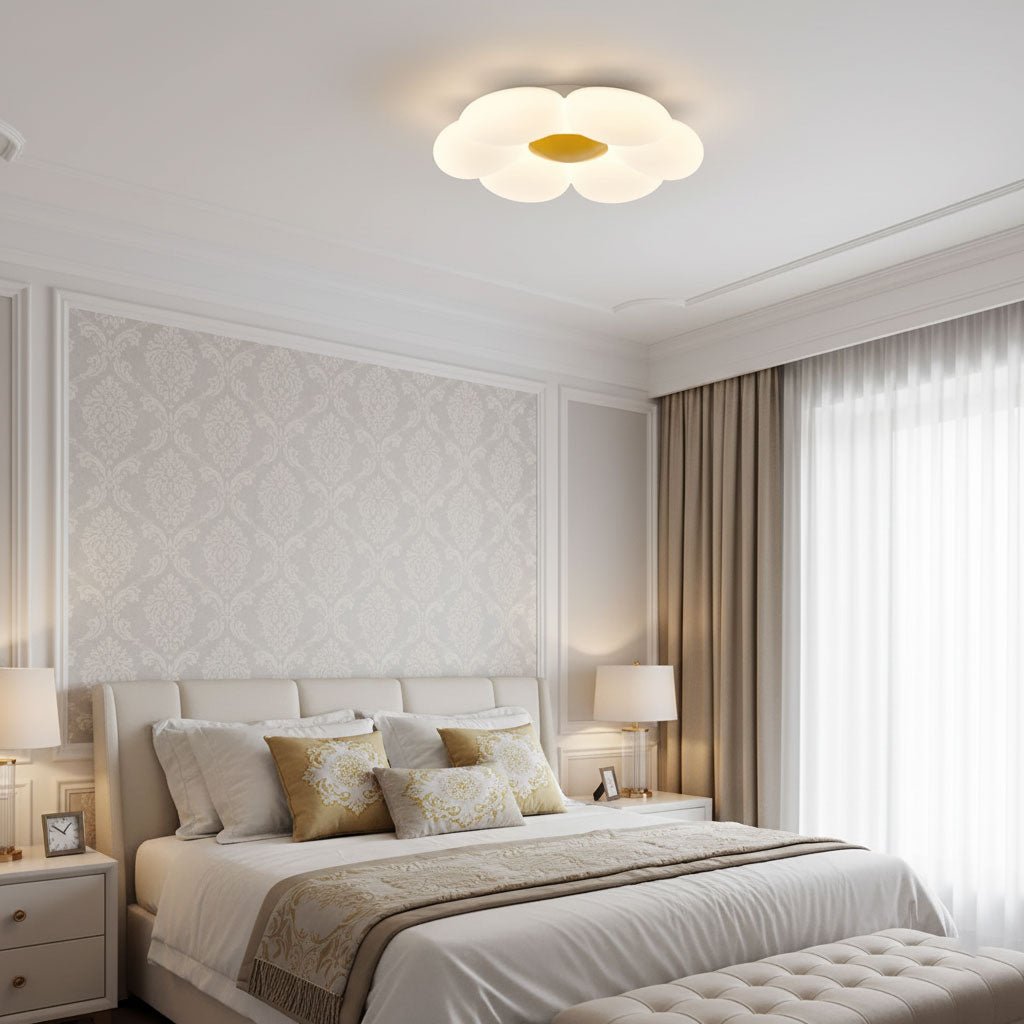 Floral Shape Adjustable Color Temperature Kids Room Flush Mount Ceiling Light