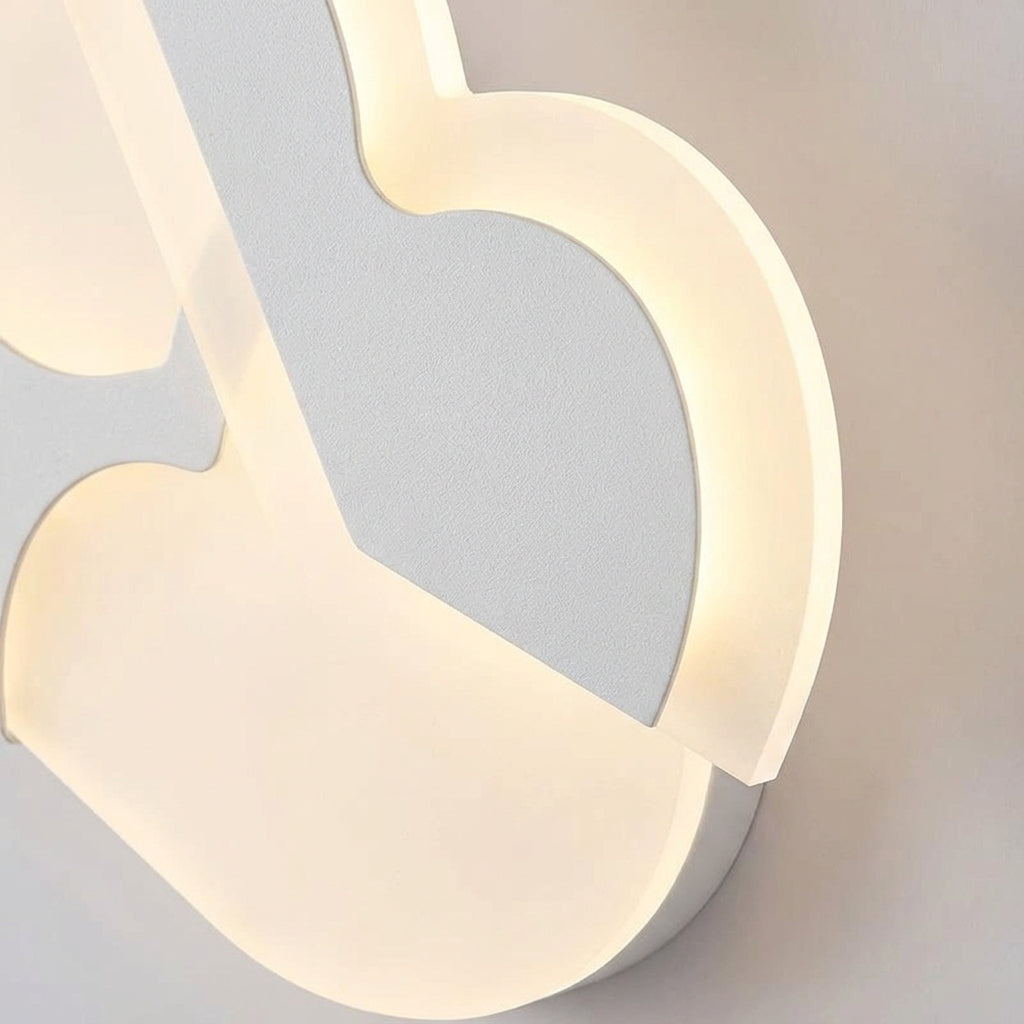 Heart-Shaped Iron Frame Acrylic Cover Wall Light