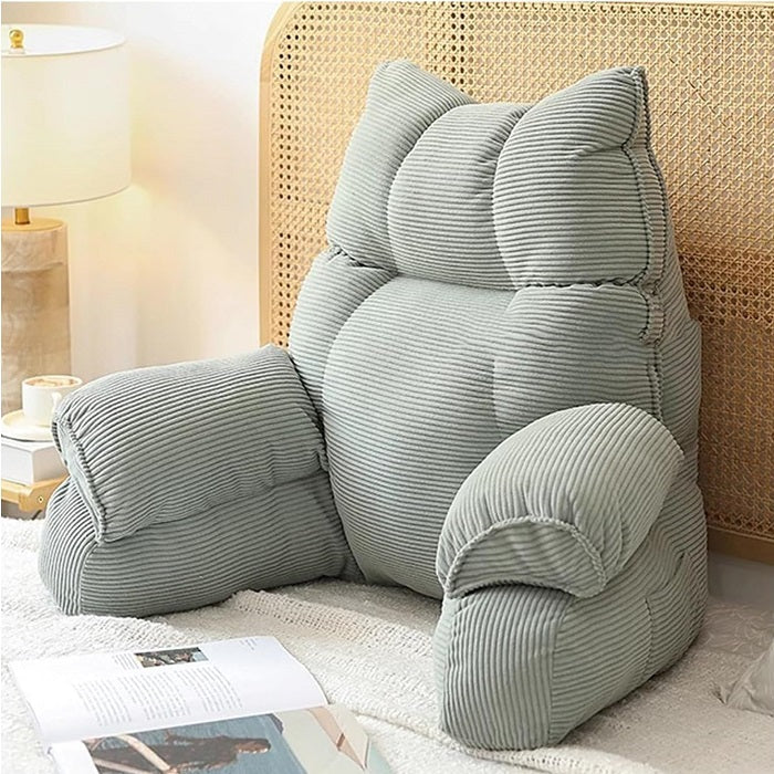 Memory Foam Armrest Structured Backrest Bed Lounge Pillow