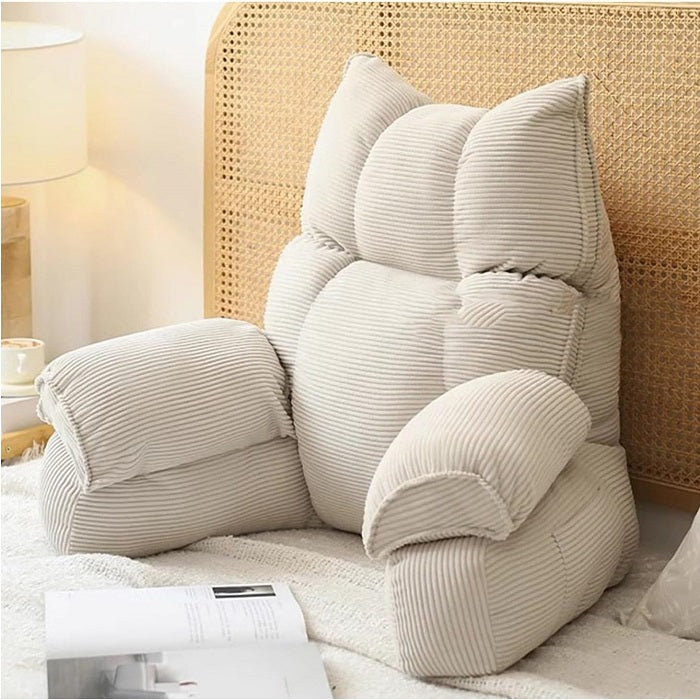 Memory Foam Armrest Structured Backrest Bed Lounge Pillow