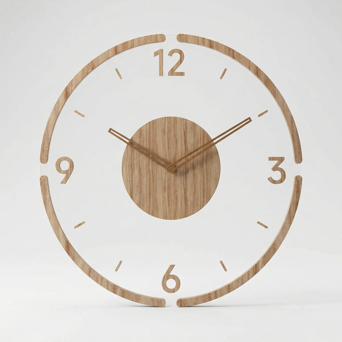 Minimalist Scandinavian Open Ring Silent Round Wall Clock