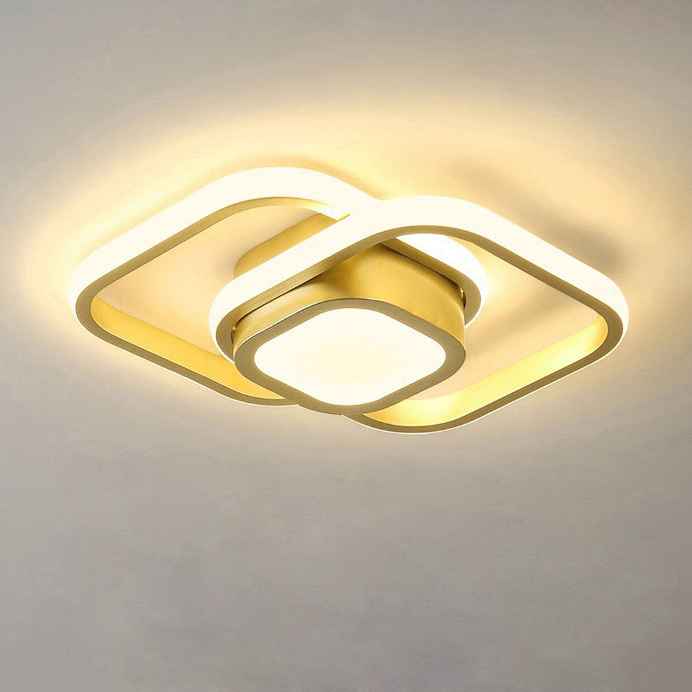 Sleek Double Ring Acrylic Energy Efficient Ceiling Light