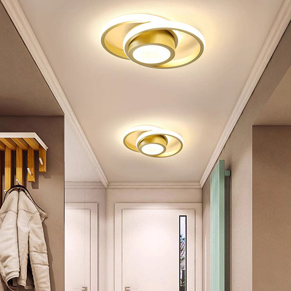 Sleek Double Ring Acrylic Energy Efficient Ceiling Light