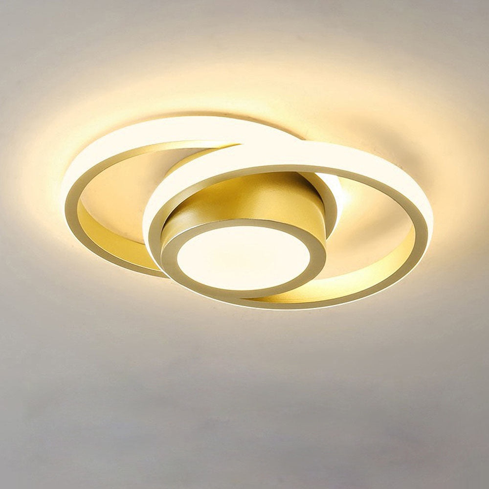 Sleek Double Ring Acrylic Energy Efficient Ceiling Light