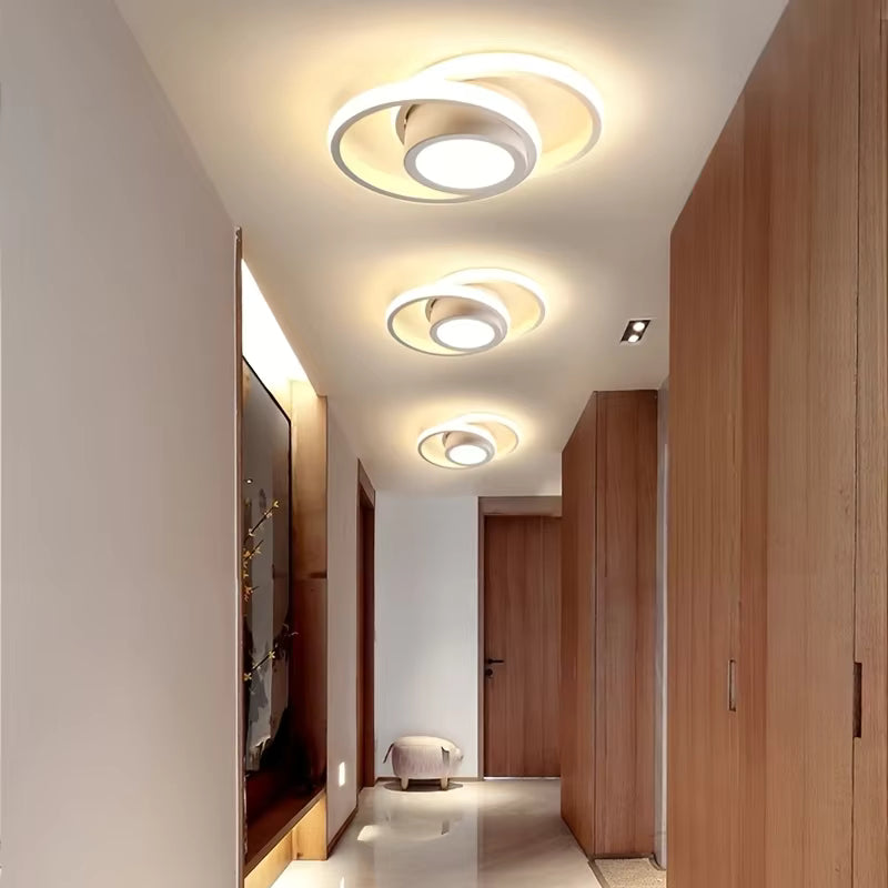 Sleek Double Ring Acrylic Energy Efficient Ceiling Light