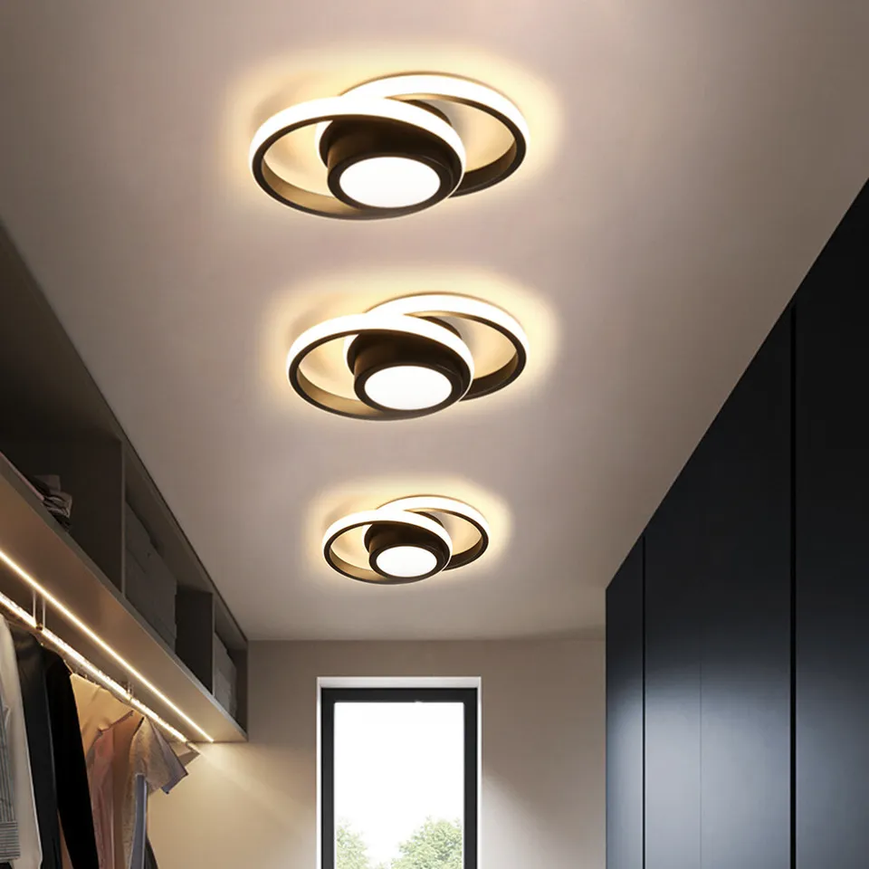 Sleek Double Ring Acrylic Energy Efficient Ceiling Light