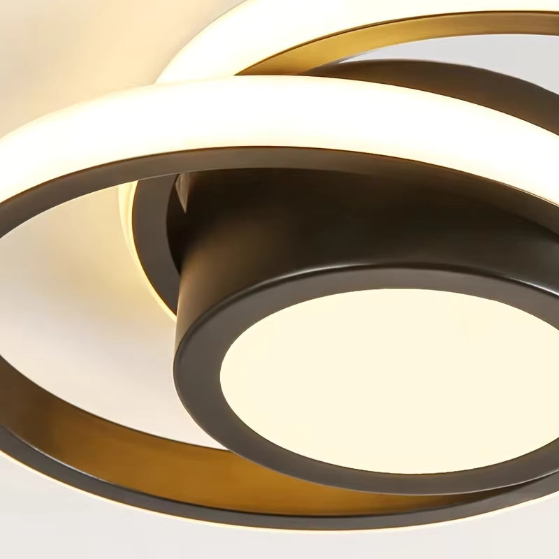 Sleek Double Ring Acrylic Energy Efficient Ceiling Light