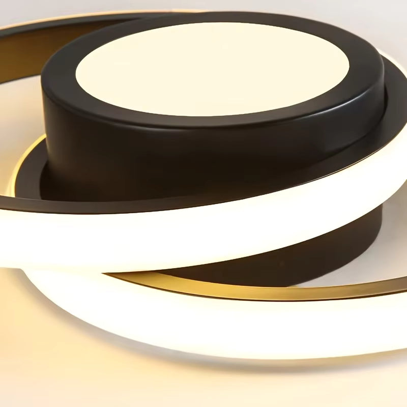 Sleek Double Ring Acrylic Energy Efficient Ceiling Light