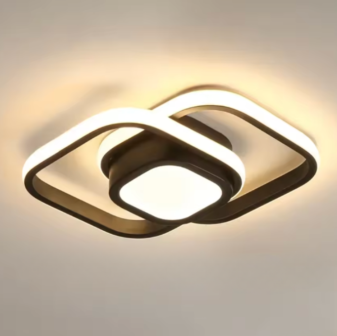 Sleek Double Ring Acrylic Energy Efficient Ceiling Light