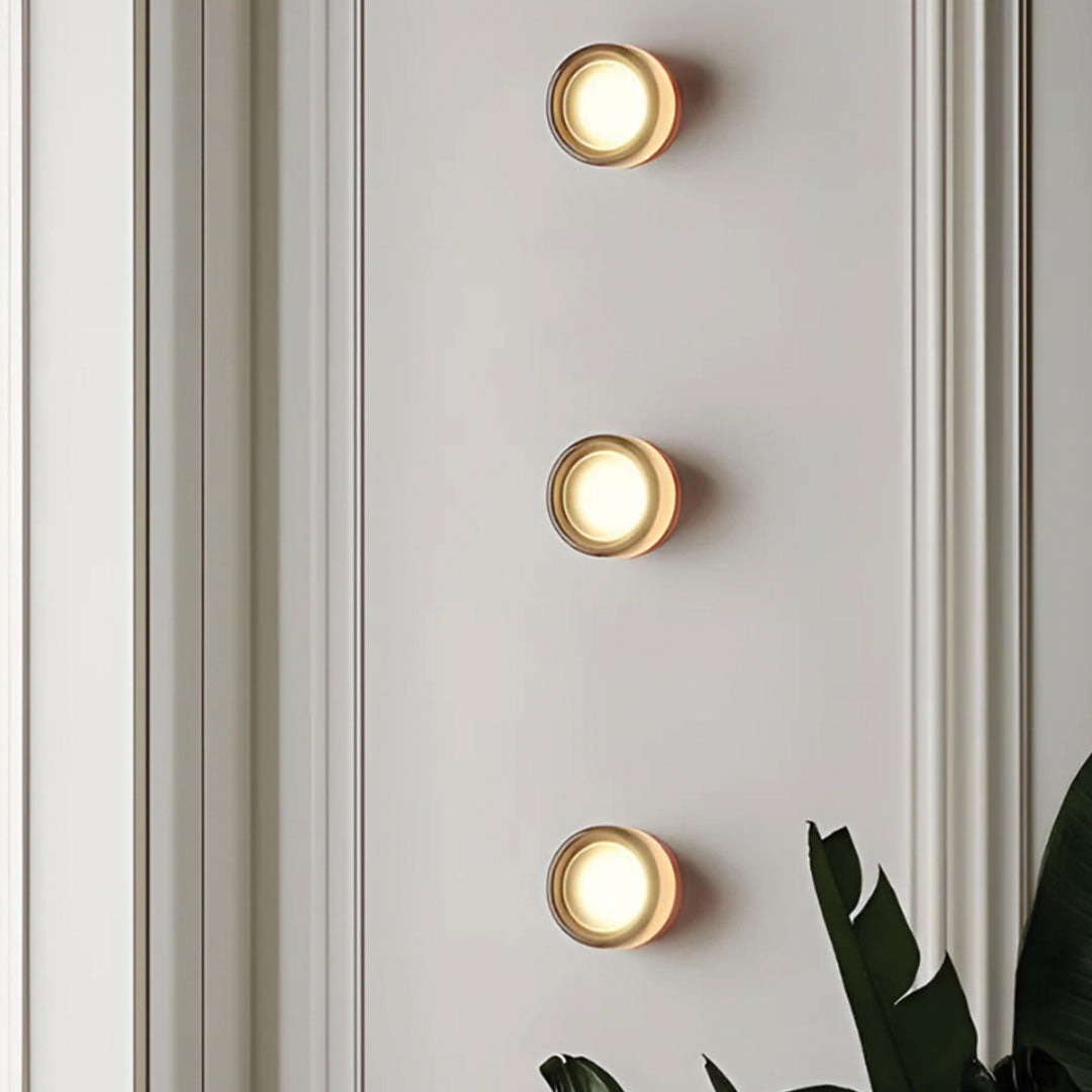 Modern Metal Glass Adjustable Tone Wall Light
