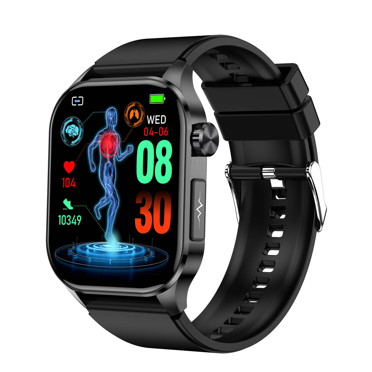 Waterproof Amoled Display Heart Rate Ecg Tracking Smartwatch