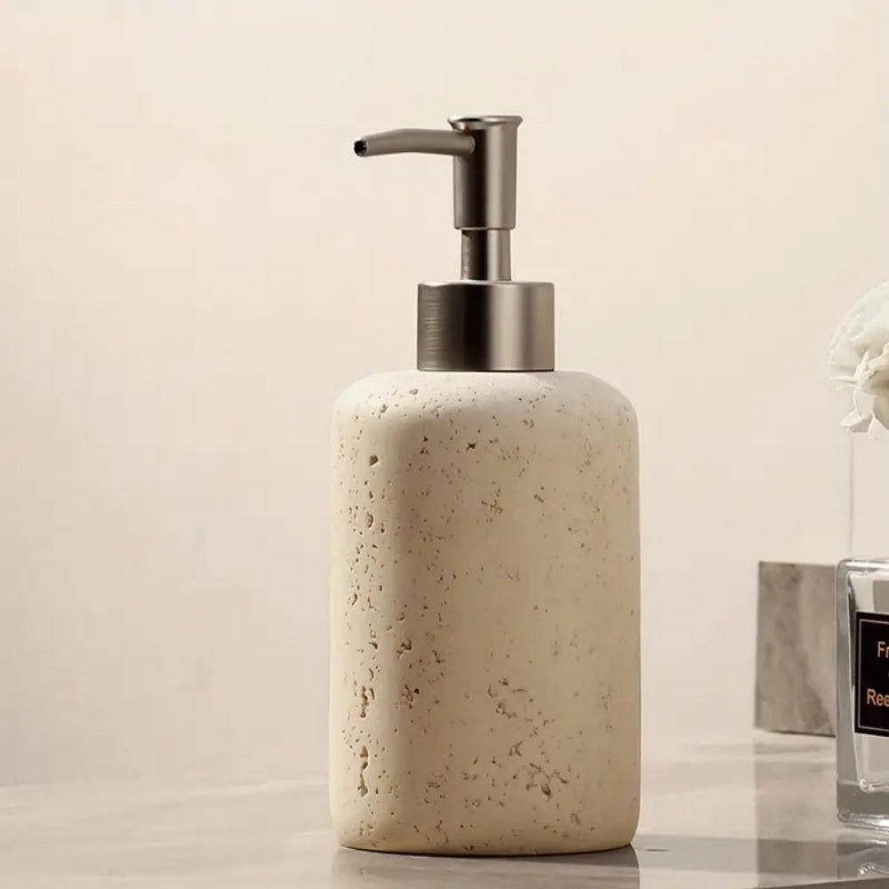 Marble Effect Resin Refillable Bathroom Soap Dispenser