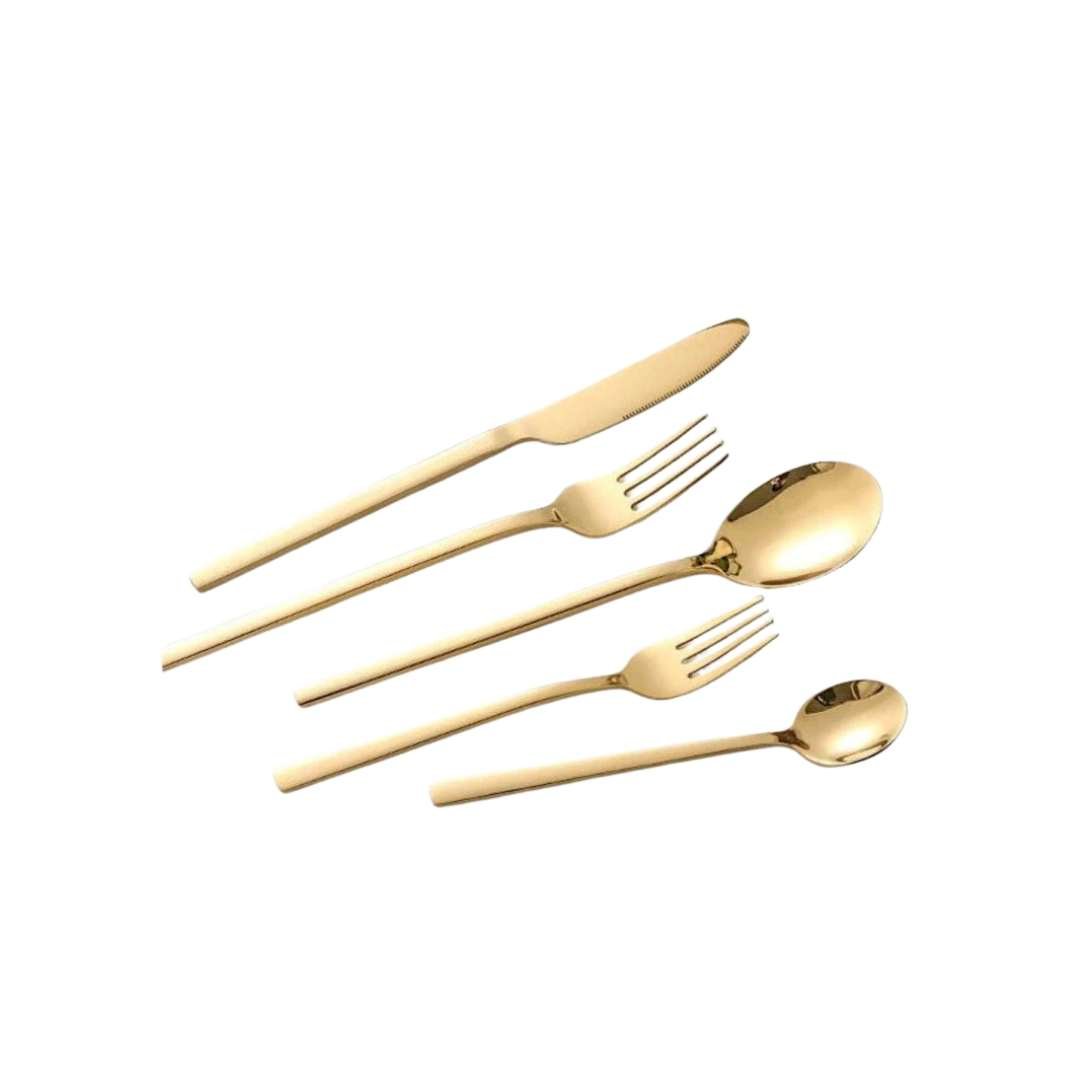Polished Stainless Steel Ergonomic Flatware Cutlery Set