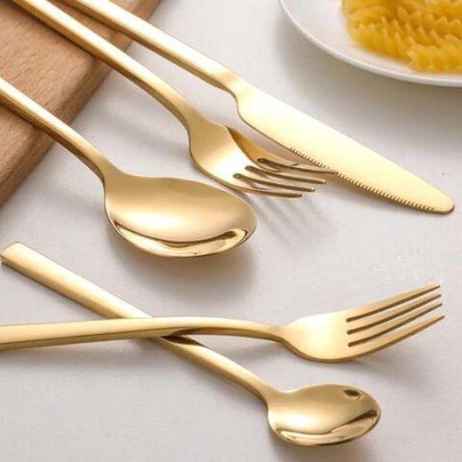 Polished Stainless Steel Ergonomic Flatware Cutlery Set