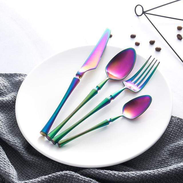 Satin Finish Hand Forged Stainless Steel Flatware Cutlery Set