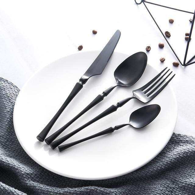 Satin Finish Hand Forged Stainless Steel Flatware Cutlery Set