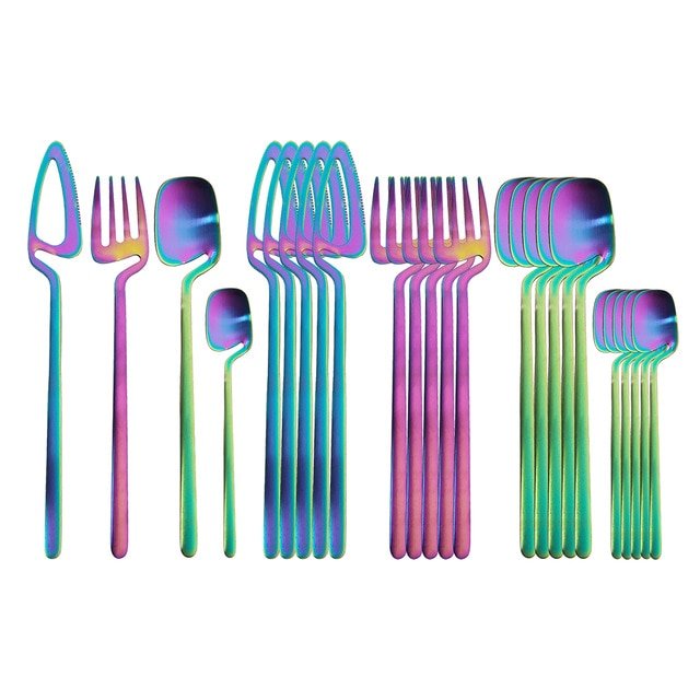 Minimalist Polished Stainless Steel Dishwasher Safe Flatware Cutlery Set