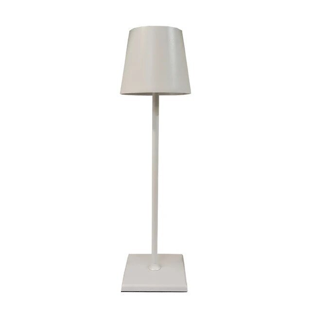 Modern Aluminum Metallic Rechargeable Touch Dimmable Cordless Table Lamp