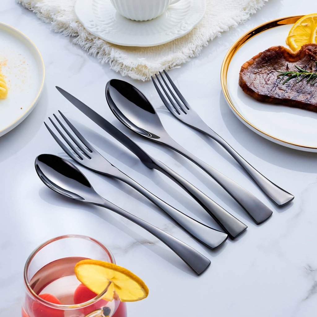 Forged Stainless Steel Galvanized Dishwasher Safe Flatware Cutlery Set