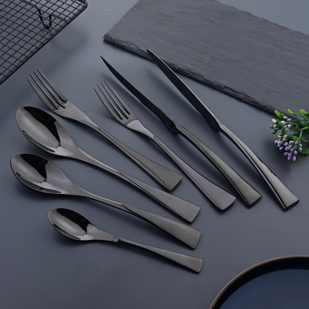 Forged Stainless Steel Galvanized Dishwasher Safe Flatware Cutlery Set