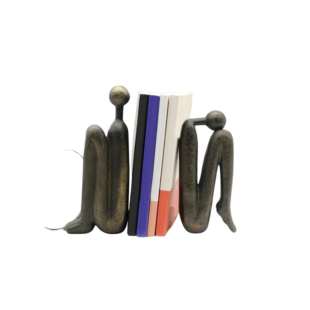 Nordic Durable Resin Compact Book Organizer Bookends Pair