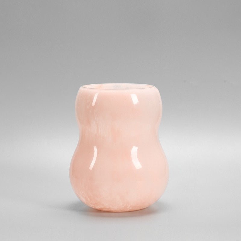 Handblown Murano Glass Sculptural Silhouette Decorative Flower Vase
