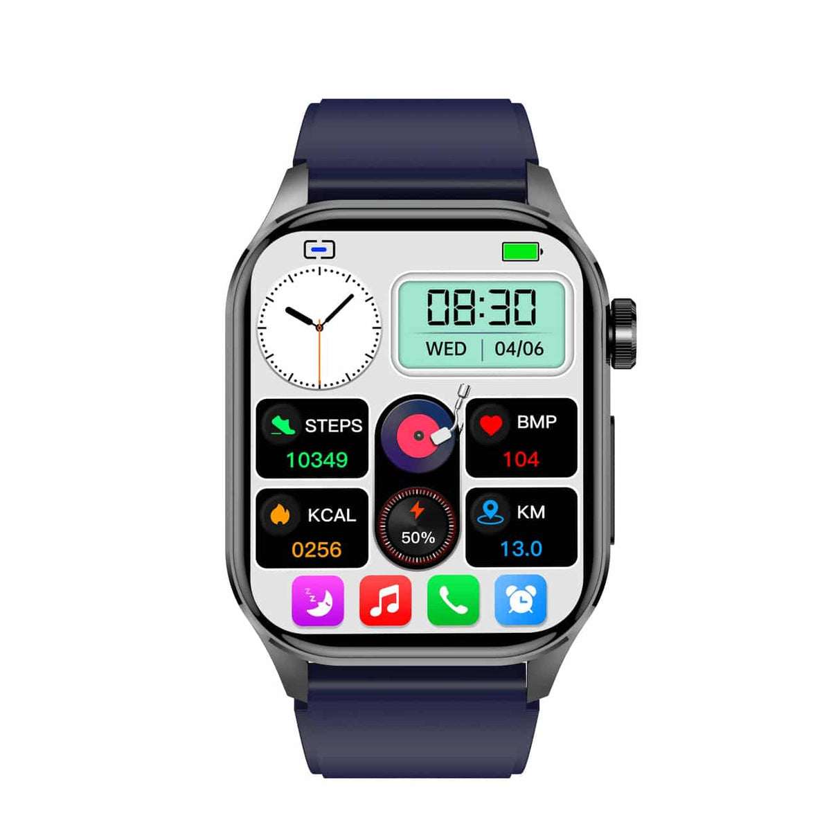 Compact Touchscreen Health Monitoring Smartwatch With ECG Blood Pressure Tracking