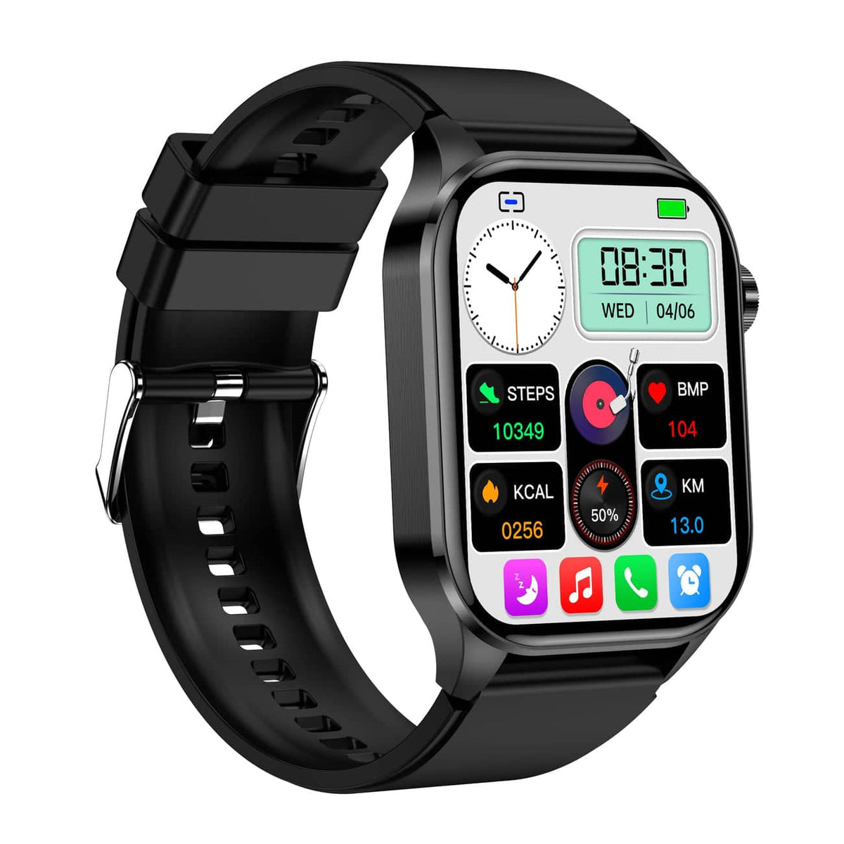 Compact Touchscreen Health Monitoring Smartwatch With ECG Blood Pressure Tracking