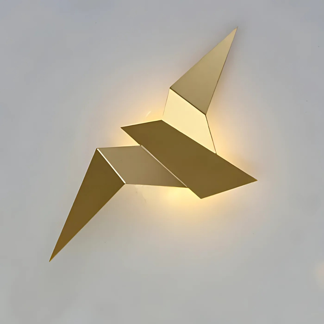 Sculptural Origami Inspired Metal Modern Wall Light