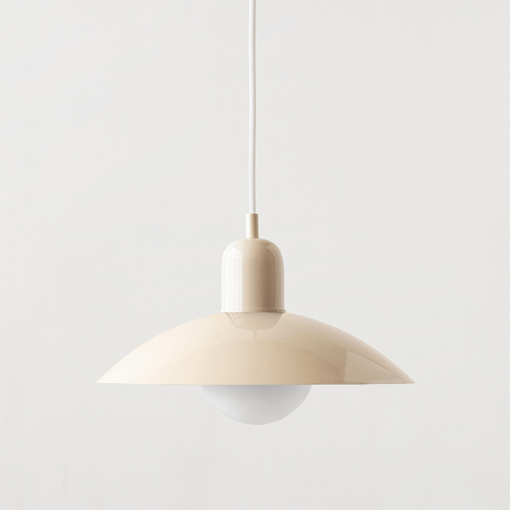 Bauhaus Geometric Dome Enamel Iron Adjustable Pendant Light