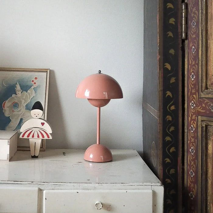 Scandinavian Mushroom Bud Silhouette Rechargeable Touch Control Table Lamp