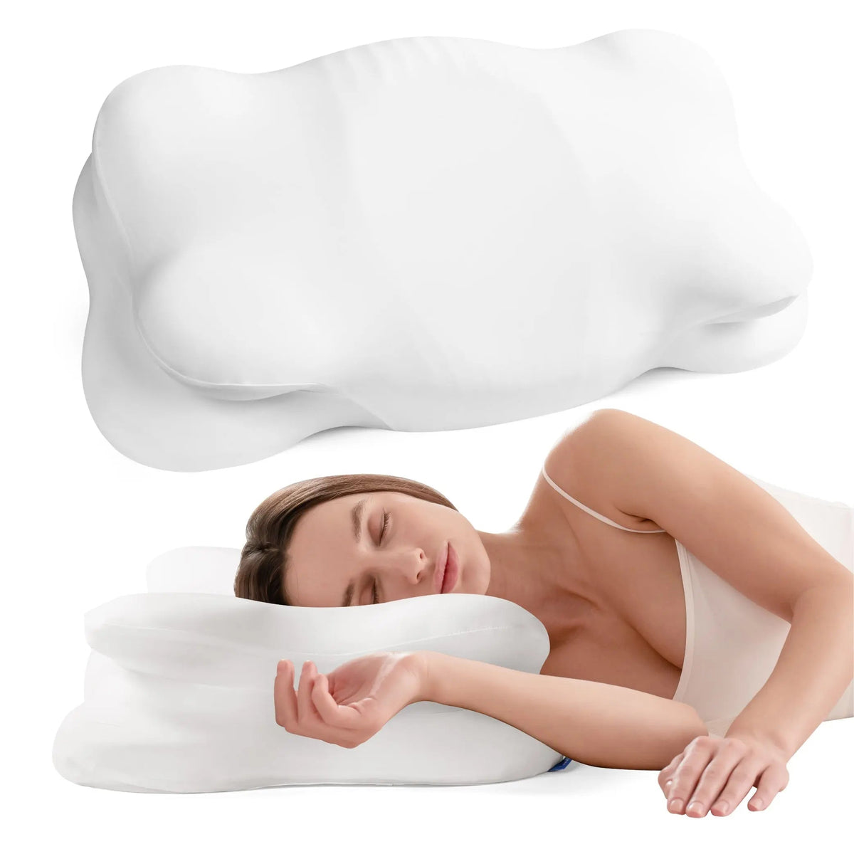Adjustable Fill Dual Height Memory Foam Alignment Pillow