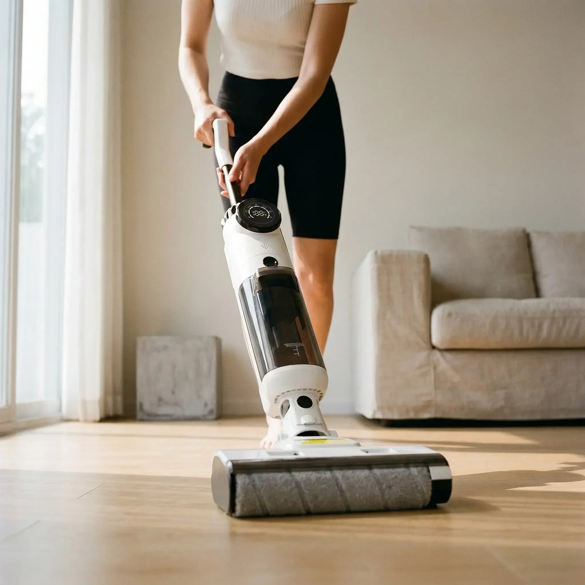 Low-Profile Folding Cordless Wet Dry Vacuum Cleaner