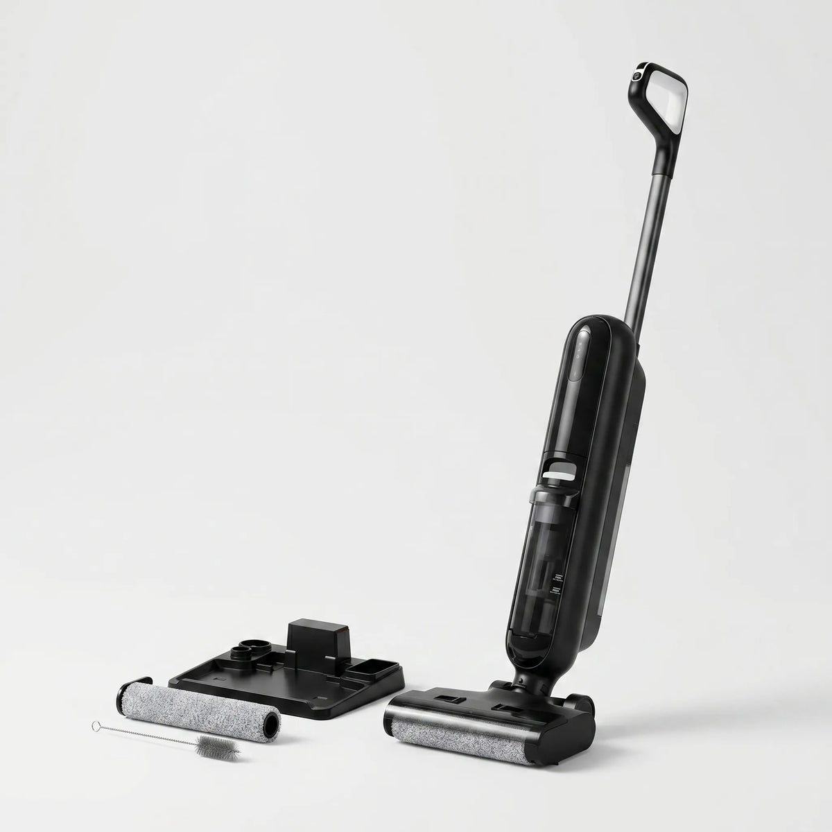 Self-Propelled Reclining Cordless Wet-Dry Vacuum Cleaner With Anti-Tangle Roller