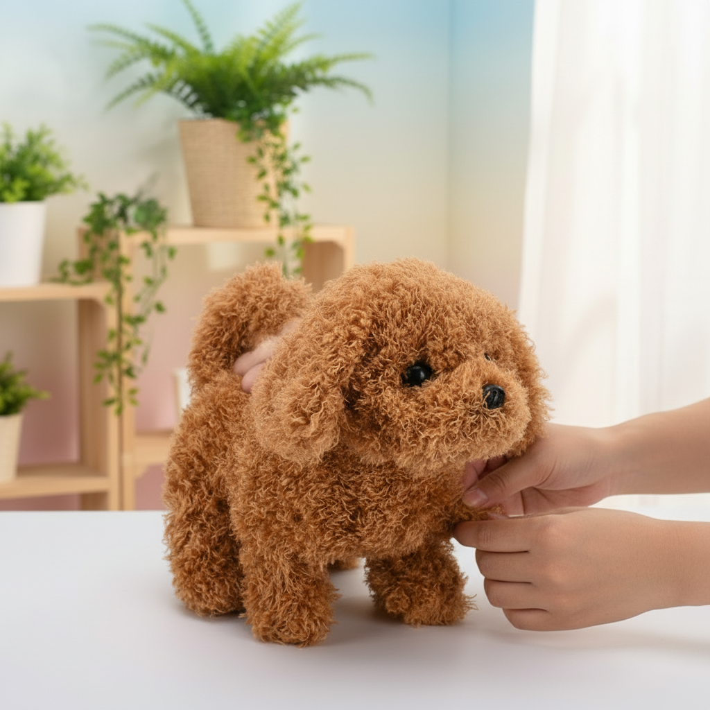 Realistic Walking Barking Soft Plush Puppy Interactive Toy