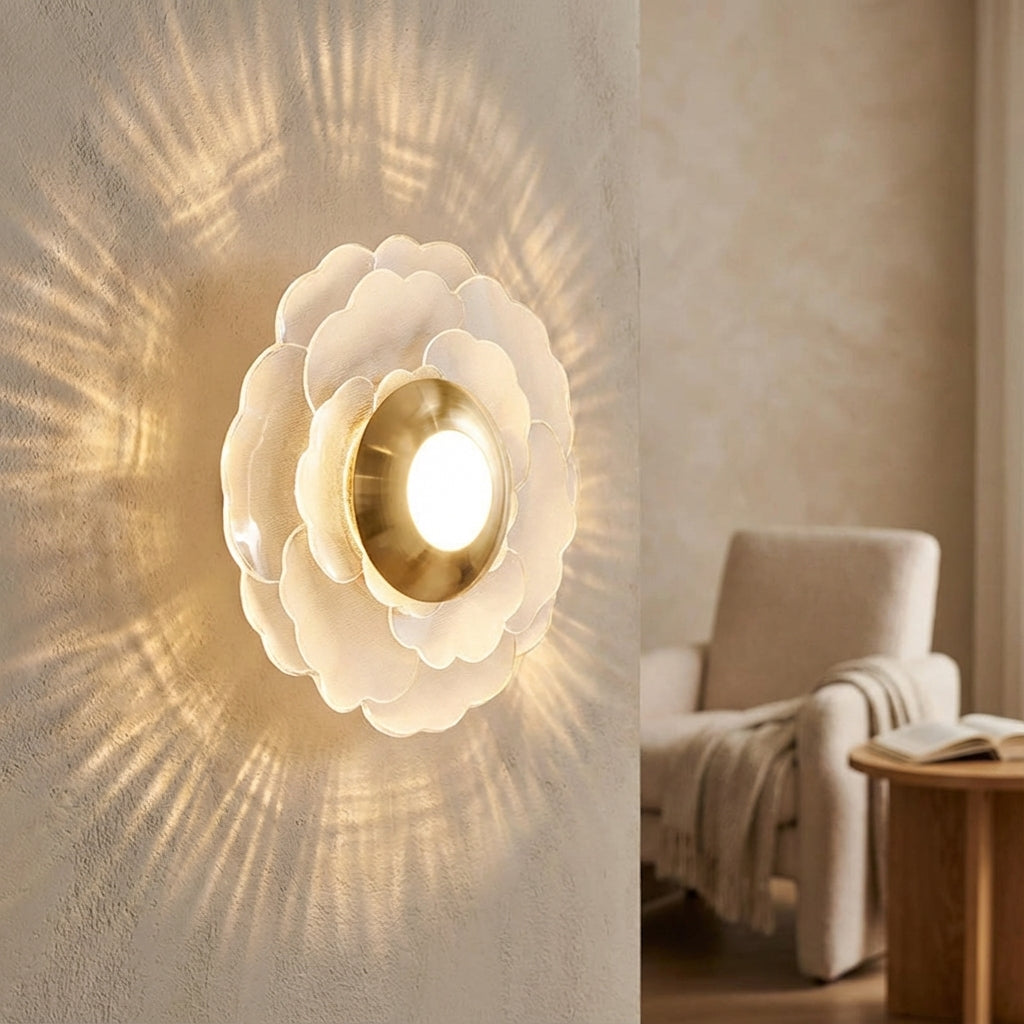 Scandinavian Layered Shade Pattern Glow Wall Light