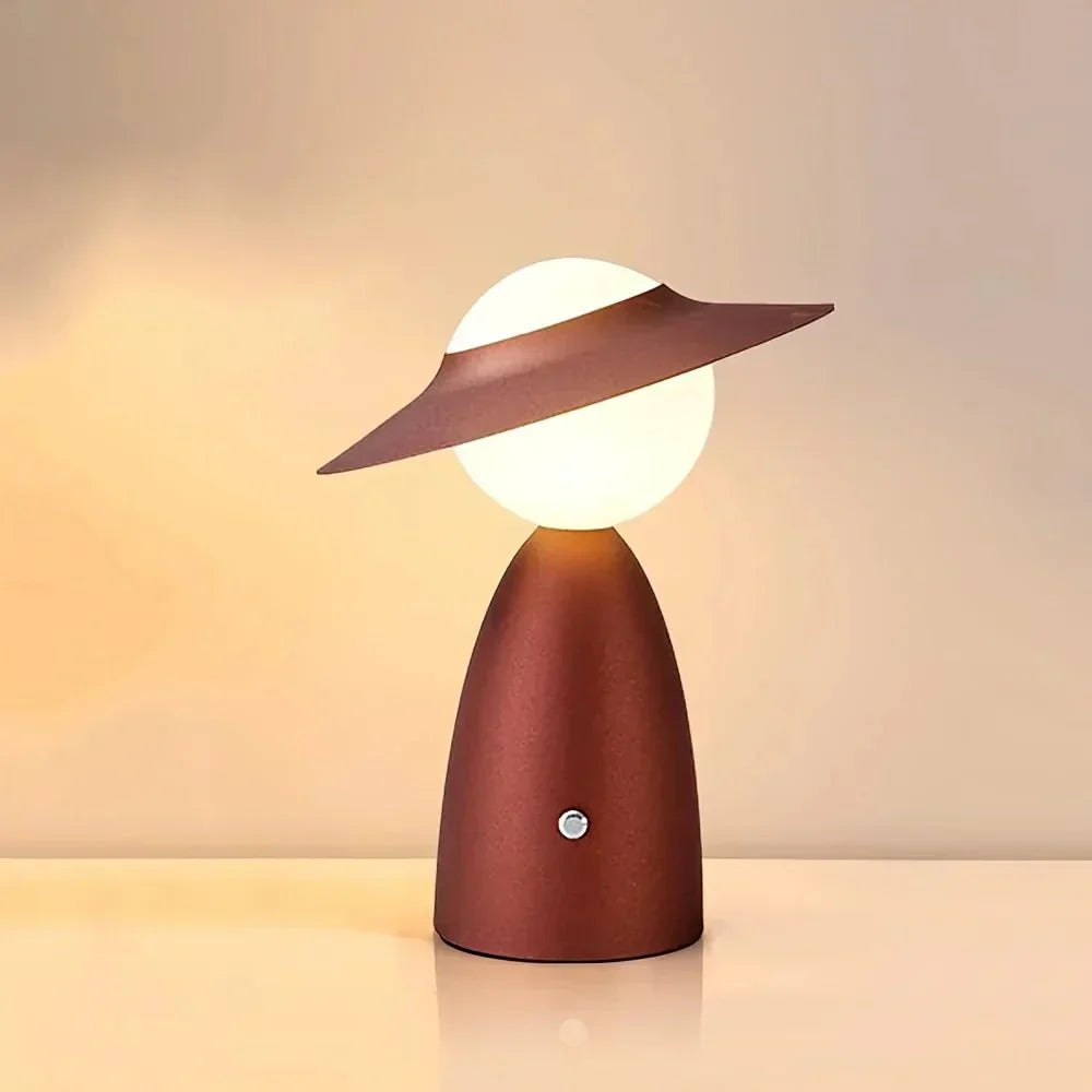 Sculptural Minimalist Touch Control Wireless Charging Rechargeable Table Lamp