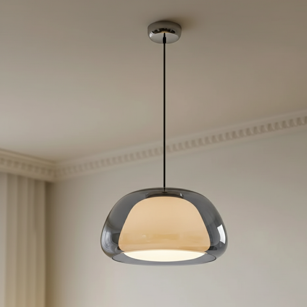 Minimalist Glass Dome Adjustable Kitchen Island Pendant Light