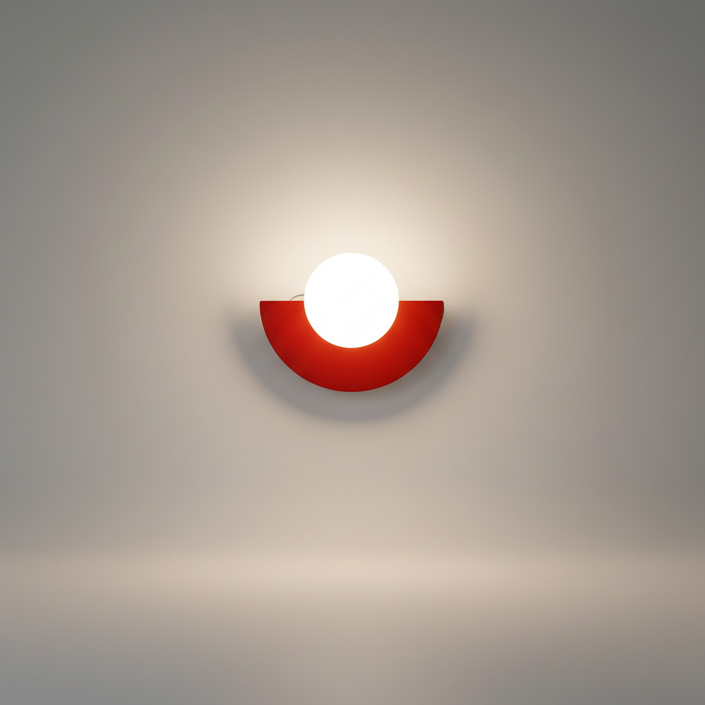 Semi-Circular Minimalist Touch Switch Iron Wall Light