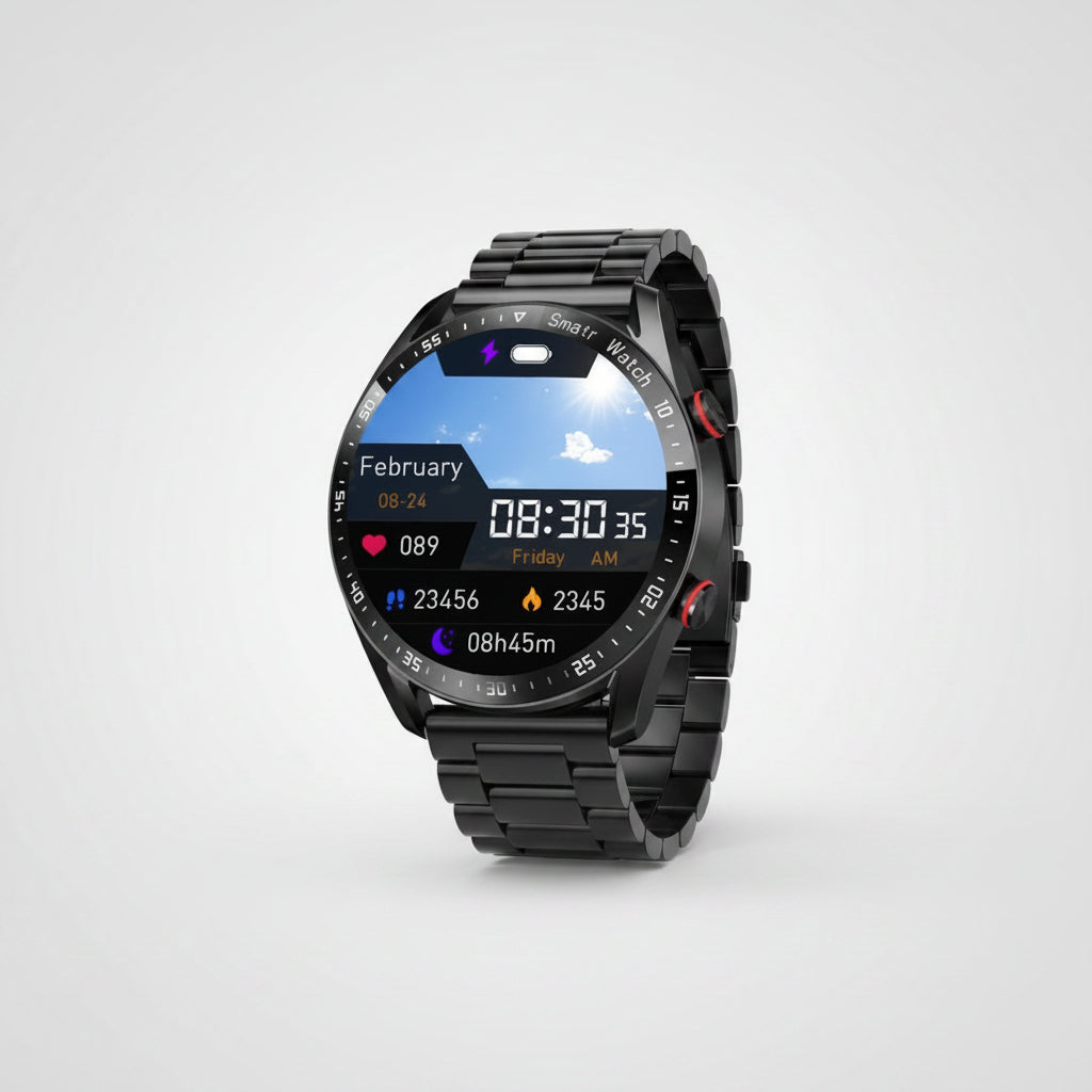 Water-Resistant Bluetooth Heart Rate Monitoring Activity Tracker Smartwatch