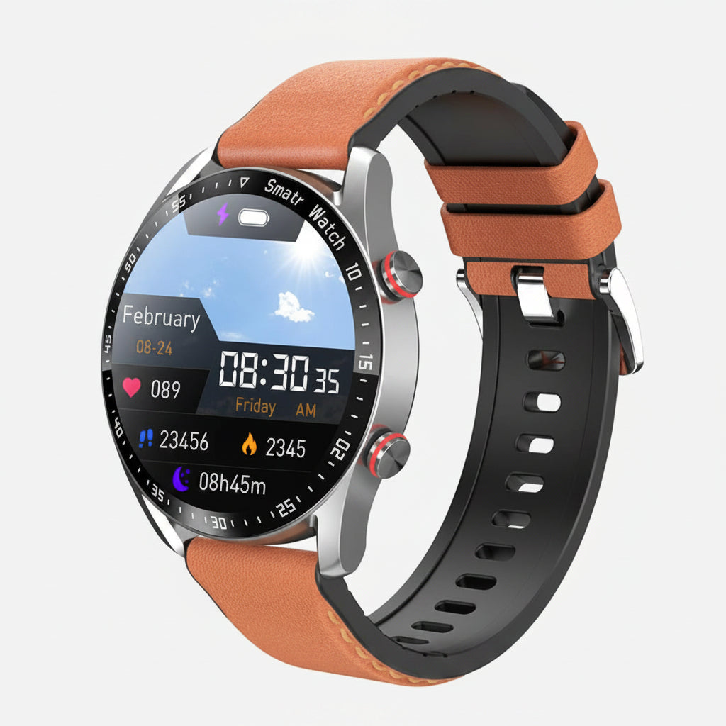 Water-Resistant Bluetooth Heart Rate Monitoring Activity Tracker Smartwatch