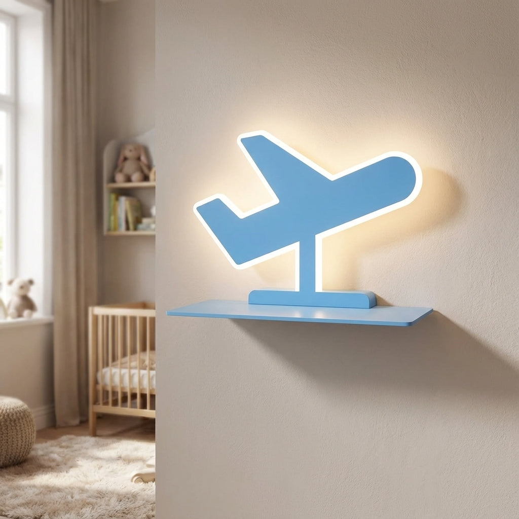 Playful Cartoon Silhouette Iron Kids Nightlight Wall Light